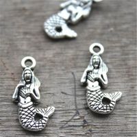 10 x Copo de Nieve Navidad Encantos Colgante Plata Tibetana Navidad 22mm