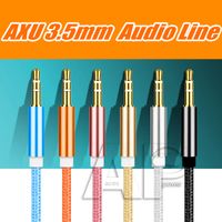 Wholesale 1M Male to Male mm Universal Gold Plated Auxiliary Audio Stereo Jack Cable AUX Cord Jack to Jack Device