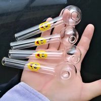Wholesale Transparent Yellow Glass Gun Accessories Water pipes glass bongs hooakahs two functions for oil rigs glass bongs