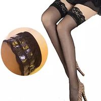 Wholesale Women s Sexy Lace Top Silicon Strap Anti skid Thigh Nightclub High Stockings Fast Shipping