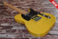 Wholesale One neck No Scarf TELE solid body Guitars Telecaster Yellow color OEM Electric Guitar in stock
