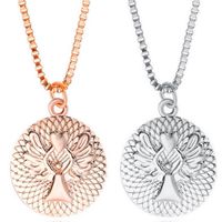 Wholesale 2017 Trendy Charming Fine Jewelry Guardian Angel Necklace Love Letters Rose Gold Silver Plated Love Angel Necklaces