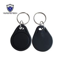 Wholesale HF IC Smart MIFARE Classic K Chip Black Color Keychain for door enty access control system