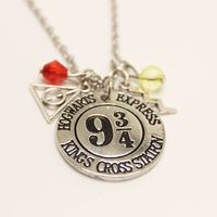 Wholesale 12pcs NEW fashion Hp jewelry quot Hogwarts express quot charms pendant expandable bracelet necklace for women gif