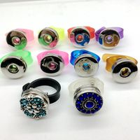 Wholesale Fahion Ginger Snap Plastic Ring Mix Style Interchangeabale Noosa mm Snap Jewelry For Women Fit mm Snap Chunk Button Charm