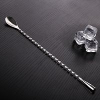 Wholesale Stainless Steel Bar Spoon Mixing Spoon Long Handled Drink Mixer Spiral Pattern Bar Cocktail Shaker Spoon Bartender Wine Tools