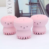 Wholesale HF002 Wash Brushes Super Little Cute Octopus Face Cleaner Massage Soft Silicone Facial Brush Face Cleansers Blackhead Spot Acne sale