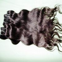 Wholesale BUlk Best Selling heap Brazilian processed Human Hair Weft Natural color wavy extensions