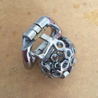 Wholesale Unique Snap Ring Stainless Steel Small Male Chastity Device mm mm mm mm Cock Cage with spiked screw For Men Sex Toys