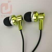 Wholesale Thick wire headset earphones direct deal from factory earbuds cheap gold blue rosered gilding for iphone ps