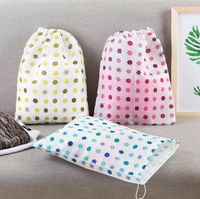 Wholesale non woven fabrics storage bags korean style cute travel portable dust cover printed shoes clothes sundries storage bags wardrobe organizer