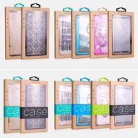 Wholesale Colorful Personality Design Luxury PVC Window Packaging Retail Package Paper Box For Smart Phone Mobile phone Case Gift Pack Accessories
