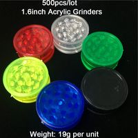 Wholesale Pieces Cheap Inch Six Color Acrylic Herb Grinders Parts Plastic Herb Grinders Smoke Herb Grinders Fress Shipping