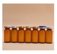 Wholesale 2017 New ml Clear Injection Glass Vial Flip Off Cap Amber Glass Bottle cc Glass Containers