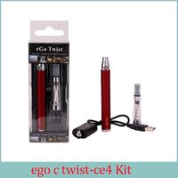 Wholesale eGo c Twist blister Kits E CIG ml Ego CE4 atomizer Ego c Twist Battery e cigarette mah mah mah adjustable Voltage V to V