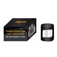Wholesale Authentic Aspire Pockex Glass tube with metal cover material pyrex capacity ml for aspire pockeX kit replacement glass tube