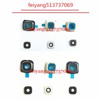 Wholesale 10pcs Original new for Samsung Galaxy s6 G920 S6 Edge g925 Back Rear Camera Lens And Lens Cover with real glass