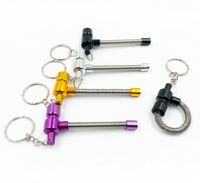 Wholesale Key Chain Spring Smoking Pipe Meltal Tobacco Pipes Cigarette Pipe Cleaners Color Random