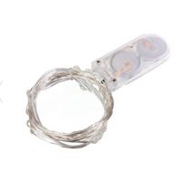 Wholesale 2M LEDs led string CR2032 Battery meter M M M M M Operated Micro Mini Light Silver Wire Starry For Christmas Halloween Decoration