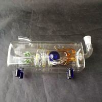 Wholesale Horizontal tube pan dragon glass hookah Glass Bongs Oil Burner Glass Water Pipes Smoke Pipe Accessories
