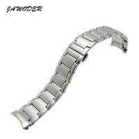 Wholesale JAWODER Watchband mm Stainless Steel Deployment Buckle Clasp Polishing Brushed Curved End Watch Band Strap Bracelets for ARM
