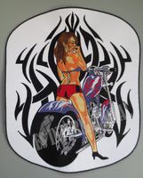 Large A Playing Cards Patch Motorcycle Embroidery Patches Iron on Patches Heavy Metal Biker Rider for Vest Jackets 2piece