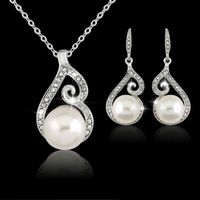 Wholesale Long Silver Necklace Pendants Gift Set Indian African Beads Wedding Jewelry Set Party Jewelry Sets Jewellery