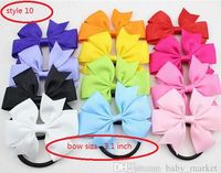 Wholesale 10 style available Baby Hairpin Boutique Girl Ribbon Bows sliver Clips Barrettes Girl Butterfly Hairgrip Kids Hair Accessories gift