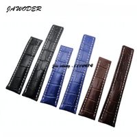Wholesale JAWODER Watchband mm mm Watch Bands Black Brown Blue Crocodile Lines Genuine Leather Strap for Breitling Tools P P P P P Without Clasp