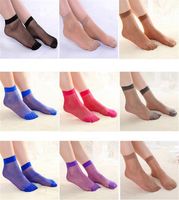 Wholesale 1000Pairs Sexy Women s Ultra Thin Silk Short Stockings Ankle Low Cut Socks Elastic Clear Short Silk Stockings