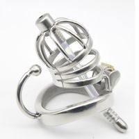 Wholesale Stainless Steel Male Small Chastity Cage with Base Arc Ring Devices Male Small Chastity Cage with Soft Urethral Catheter G222