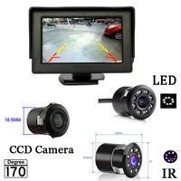 Wholesale 4 Inch Auto Parking System HD Car Rearview Mirror Monitor with Degrees Waterproof rear view camera LED IR