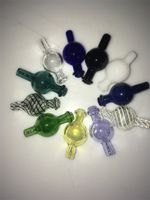 Wholesale Coloured glass bubble cap With Hole On Top Quartz Thermal Banger Nails Frosted Polished Joint E nail Retail