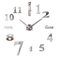 Wholesale large wall clock acrylic mirror diy clocks home decor living room wall stickers modern watch quartz hot sale