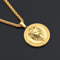 Wholesale Retail HipHop Lion Head High Quality pendants franco long necklaces for men bijouterie NE777