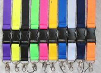 Wholesale Cell Straps Charms Solid color insert Buckle phone lanyard fashion keys neck card rope
