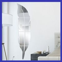 1Set adesivo specchio adesivi riflettenti superficie dello specchio creativo di arte della decorazione DIY 3D di cristallo specchio sticker da parete per Silver decorazione domestica