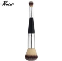 Wholesale HaLu Double Ended Makeup Brushes Eye Shadow Blush Synthetic Hair Cosmetic Brushes Wood Professional Single Make Up Beauty Tool