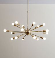 Wholesale New Modern Detail Classic Mid Century Modern Pendant Lamp polished Brass Sputnik atomic chandelier star PA0088