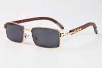 Wholesale original wooden sunglasses for men new fashion sport mens buffalo horn sun glasses full frame semirimless black brown transparent lens