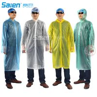 Wholesale 100pcs PVC thickened Transparent rain ponchos overalls Electric motorcycle fashion raincoat men and women fission suit