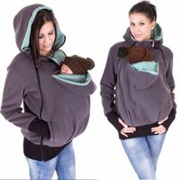 Wholesale Baby Carrier Jacket Kangaroo Outerwear Hoodies Sweatshirts Coat for Pregnant Women Pregnancy Baby Wearing Coat Women LJ5494M