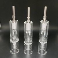 Wholesale Nectar Collectors kit with Titanium Nail mm mm Nectar Collector Grade Honey Straw Concentrate Honey Dab Straw Mini Glass Bong Oil Rig