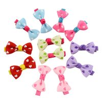 Wholesale 1 quot Cute Ribbon Hair Bows With Clip Baby Girl Boutique Hair Bows Toddler Hairpin Baby Hair Accessories