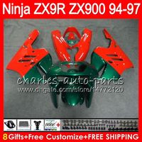 Wholesale 8Gifts Colors For KAWASAKI NINJA ZX900 ZX9R CC HM21 red green ZX R ZX900C ZX R ZX R Fairing kit