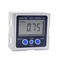 Wholesale Freeshipping digital inclinometer mini box with three surface magnets angle level ruler measures electronic protractor