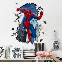Ay8003 New Hot Free Shipping Giant Superman Spiderman 3d Wall Sticker For Kids Rooms Wall Adhesive Home Decor Wall Decals