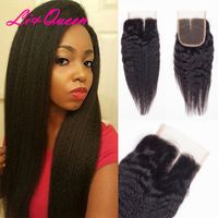Wholesale Weaves Closure Indian Virgin Human Hair Kinky Straight x4 Lace Closure Full Density Unprocessed Beauty Hair Extensions