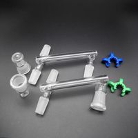 Wholesale New Joints Glass Drop Down Adapter With Reclaimer And Keck Clip mm mm Female Male Glass Dropdown For Glass Oil Rigs