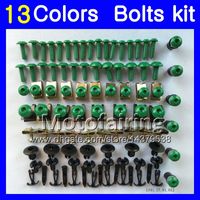 Wholesale Fairing bolts full screw kit For KAWASAKI NINJA ZX9R ZX R R ZX R Body Nuts screws nut bolt kit Colors